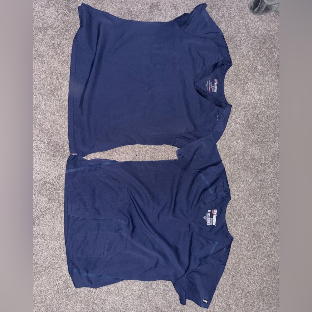 2 sets of navy scrubs womans large petite